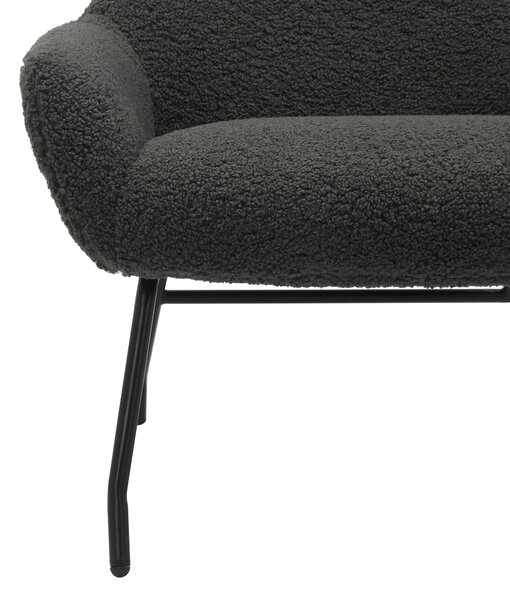 KŘESLO S PODNOŽKOU, textil, antracitová Livetastic - Online Only křesla & taburety, Online Only