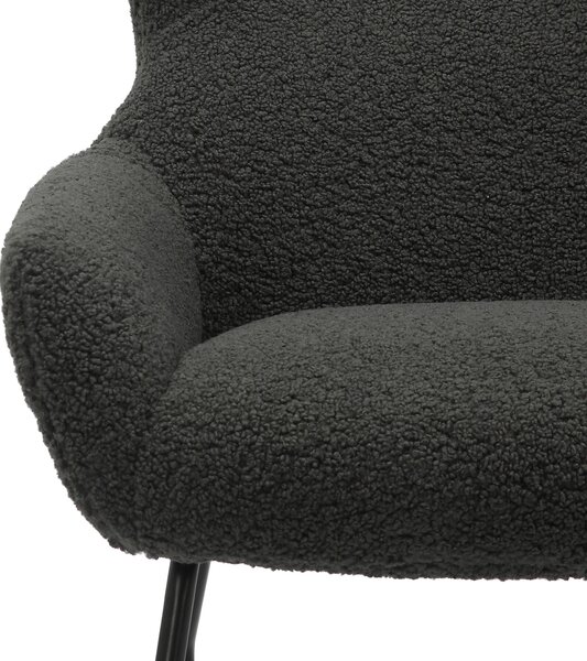 KŘESLO S PODNOŽKOU, textil, antracitová Livetastic - Online Only křesla & taburety, Online Only