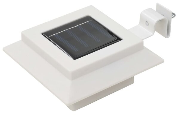 Zahradní solární lampy 12 ks LED čtvercové 12 cm bílé