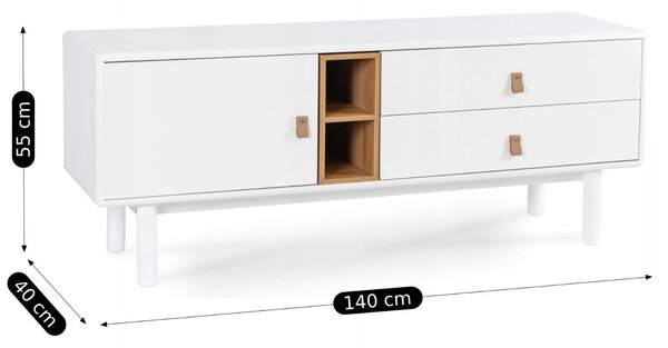 TV skříňka Apogeo (bílá). Akce -21%
