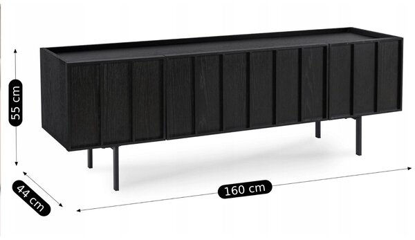 TV skříňka Botulimicas (černá). Akce -20%