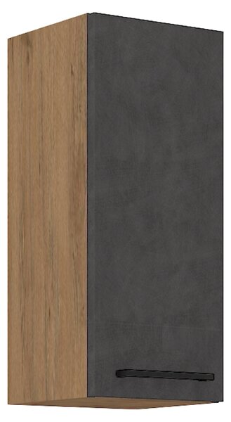 KONDELA Horní skříňka, šedá matná / dub lancelot, VEGA 30 G-72 1F