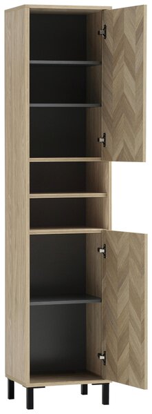 VYSOKÁ SKŘÍŇ, barvy dubu, 40,3/177,6/33 cm Stylife - Online Only koupelnové skříňky, Online Only