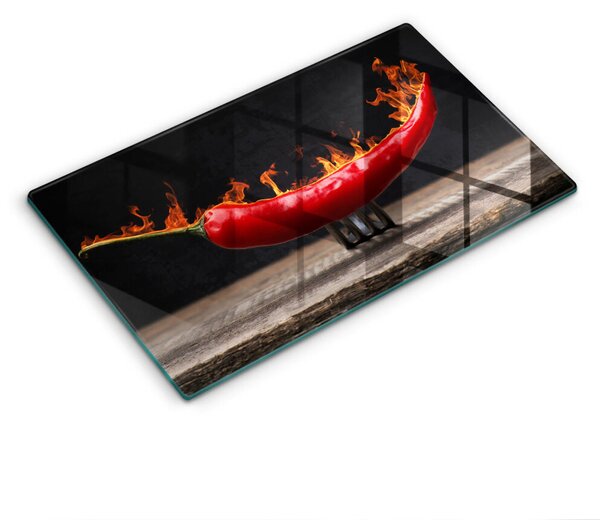 Krájecí prkénko skleněné Pálivá chilli paprička