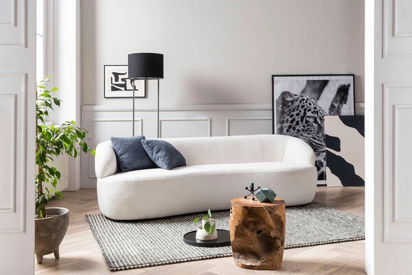 TŘÍMÍSTNÁ POHOVKA, textil, bílá Livetastic - Pohovky, Online Only