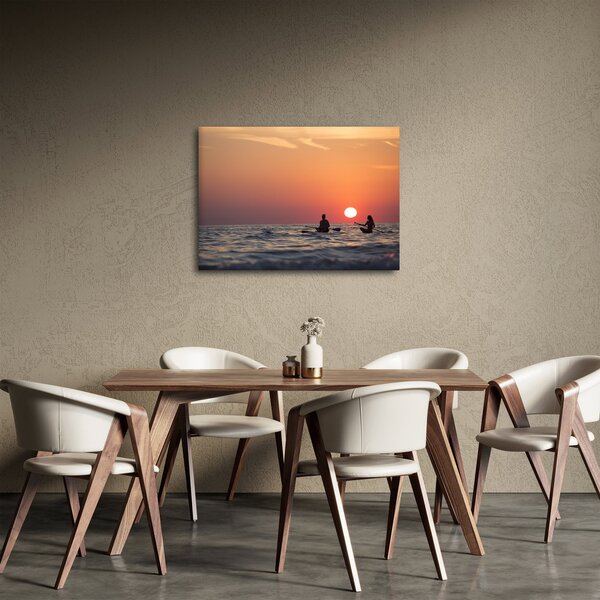 Obraz kanoistů při západu slunce (70x50 cm)