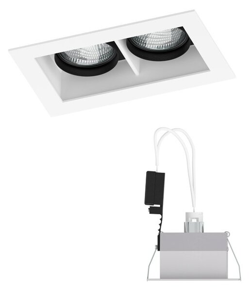 RED R10203 Zápustné svítidlo MONE II zápustná výklopná bílá 12V GU5,3 2x50W - RED - DESIGN RENDL