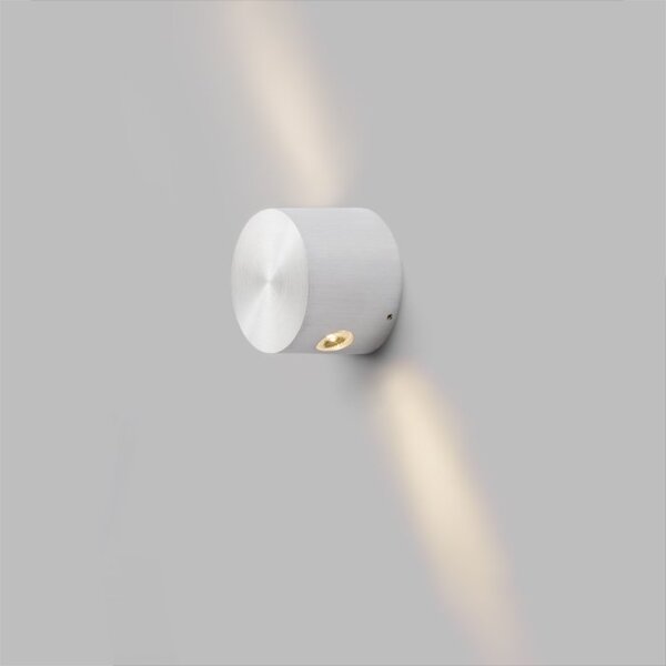 ZOE LED II nástěnná česaný hliník 230V/350mA LED 2x1W 3000K - RED - DESIGN RENDL