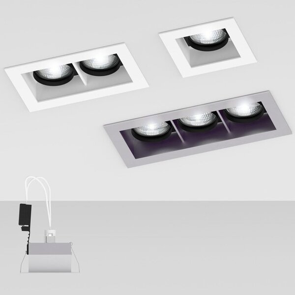RED R10203 Zápustné svítidlo MONE II zápustná výklopná bílá 12V GU5,3 2x50W - RED - DESIGN RENDL