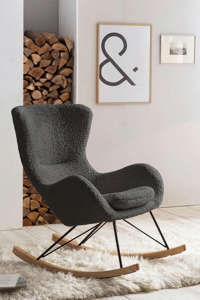 HOUPACÍ ŽIDLE, textil, tmavě šedá Livetastic - Křesla klasická, Online Only