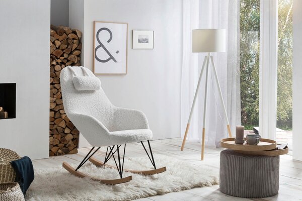 HOUPACÍ ŽIDLE, textil, bílá Livetastic - Křesla klasická, Online Only