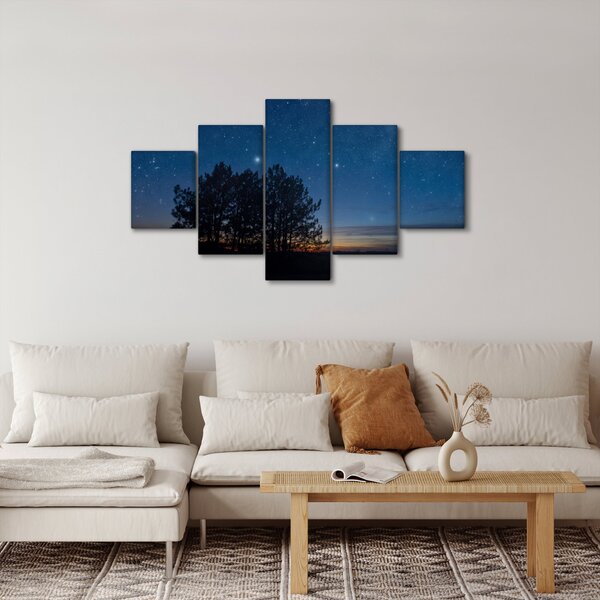 Obraz stromů v noci (125x70 cm)