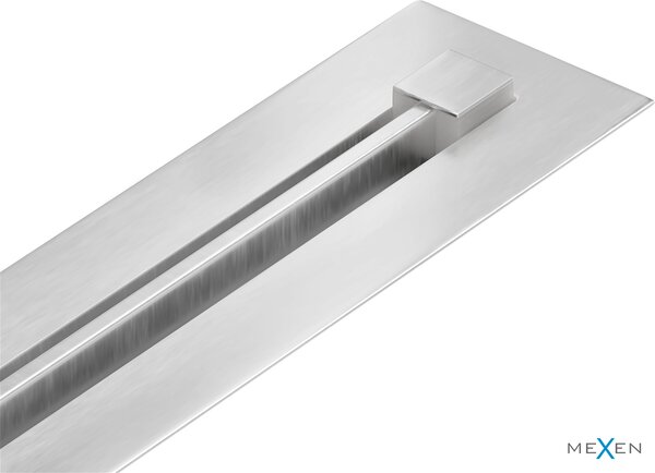 Mexen Flat Super Slim, super tenký odtokový žlab s 360° rotačním sifonem 100 cm, nerez, 1051100