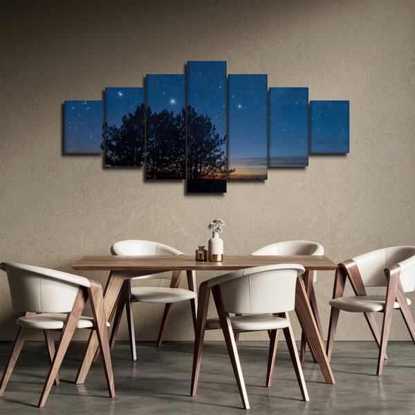 Obraz stromů v noci (210x100 cm)