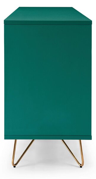 KOMODA, zelená, 120/70/40 cm Livetastic - Šuplíkové komody, Online Only
