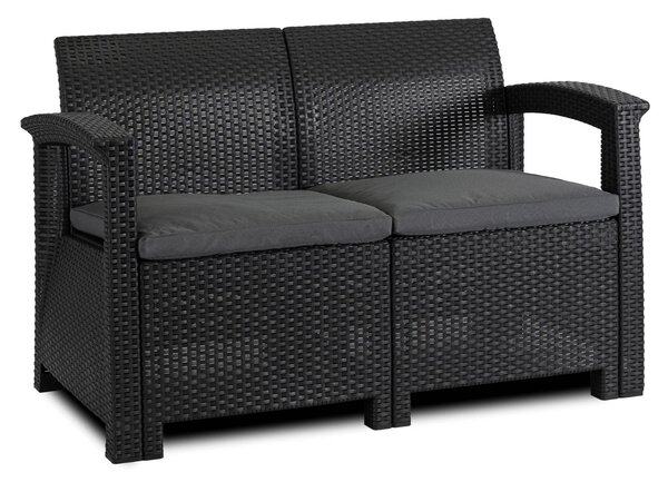Zahradní set Consulto (černá + tmavě šedá) (pro 4 osoby)