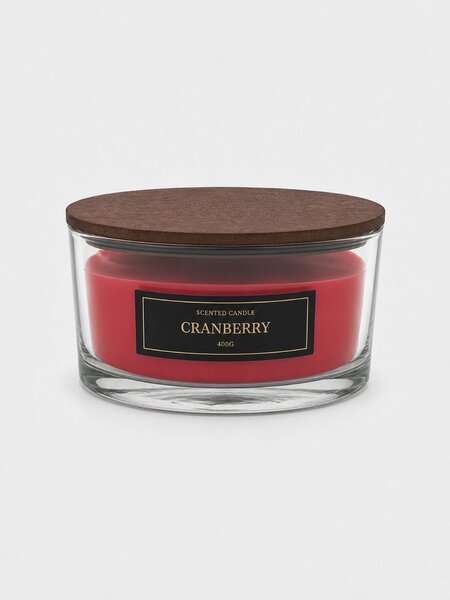 Sinsay - Vonná svíčka s dřevěným knotem Cranberry - burgundy