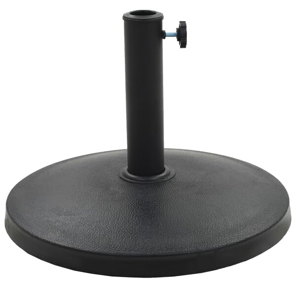 Stojan na slunečník kulatý černý 10 kg polyresin