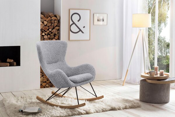 HOUPACÍ ŽIDLE, textil, světle šedá Livetastic - Křesla klasická, Online Only