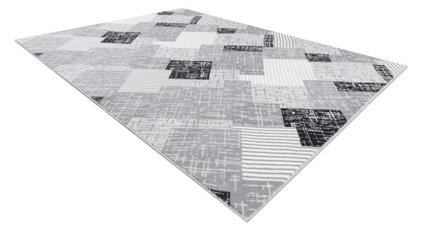 Koberec SAMPLE REMI geometrický, šedý / černý
