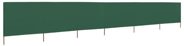 6dílná zástěna proti větru zelená 800 x 80 cm látková
