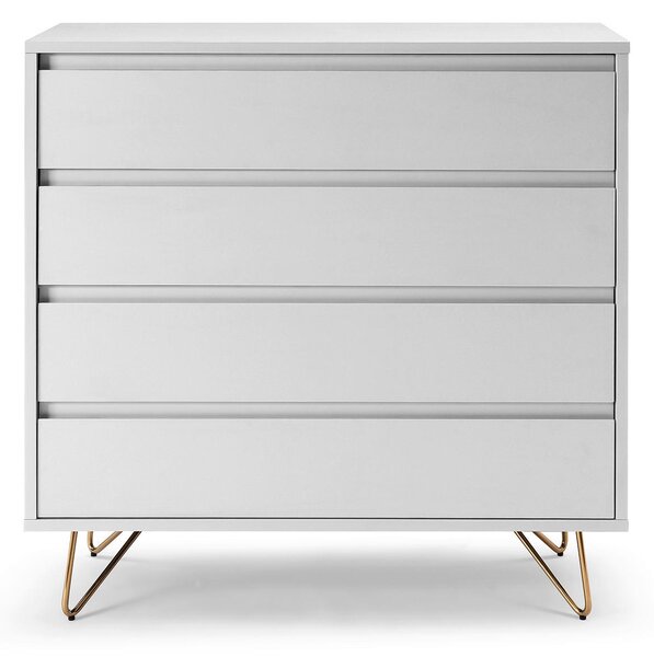 KOMODA, bílá, 90/90/40 cm Livetastic - Šuplíkové komody, Online Only
