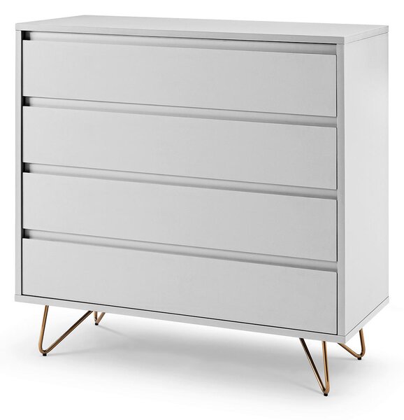 KOMODA, bílá, 90/90/40 cm Livetastic - Šuplíkové komody, Online Only