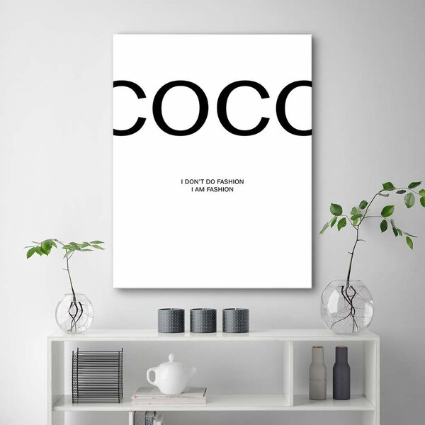 Obraz na plátně Coco Chanel citát Rozměry: 40 x 60 cm