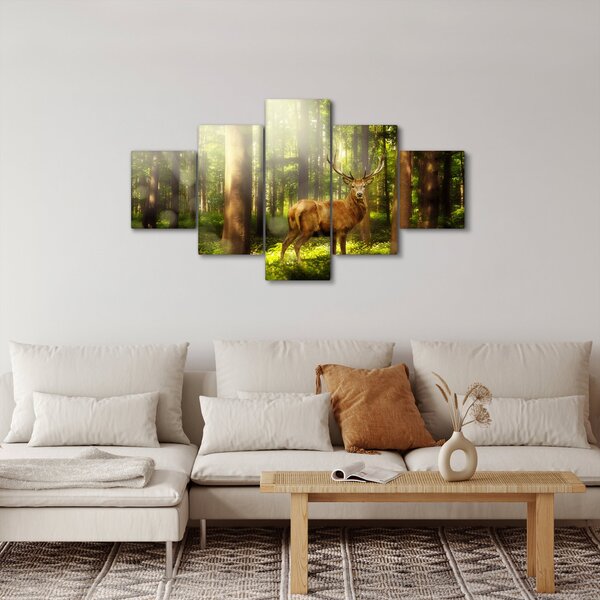 Obraz jelena v lese (125x70 cm)
