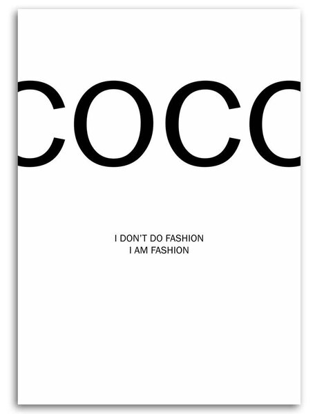 Obraz na plátně Coco Chanel citát Rozměry: 40 x 60 cm