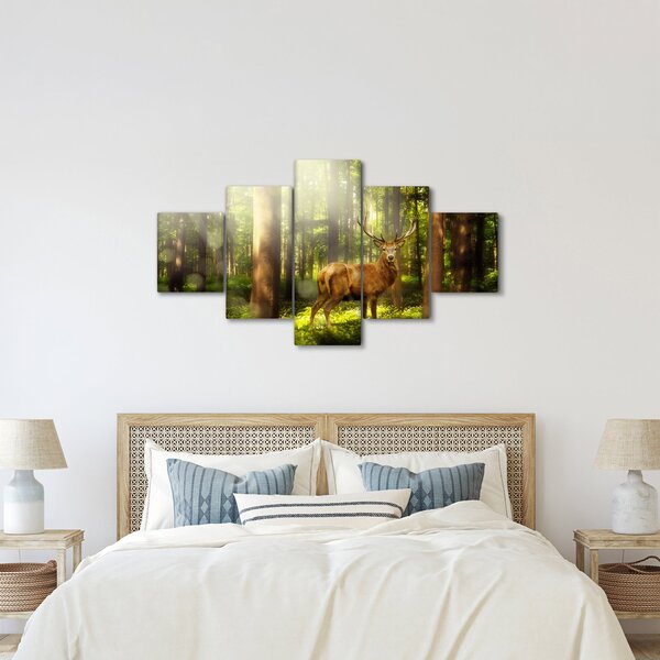 Obraz jelena v lese (125x70 cm)