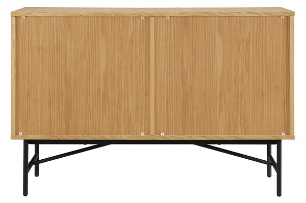 KOMODA, dub, černá, barvy dubu, 120/80/40 cm Livetastic - Komody na nožičkách, Online Only