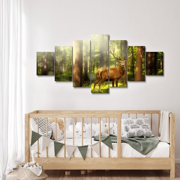 Obraz jelena v lese (210x100 cm)