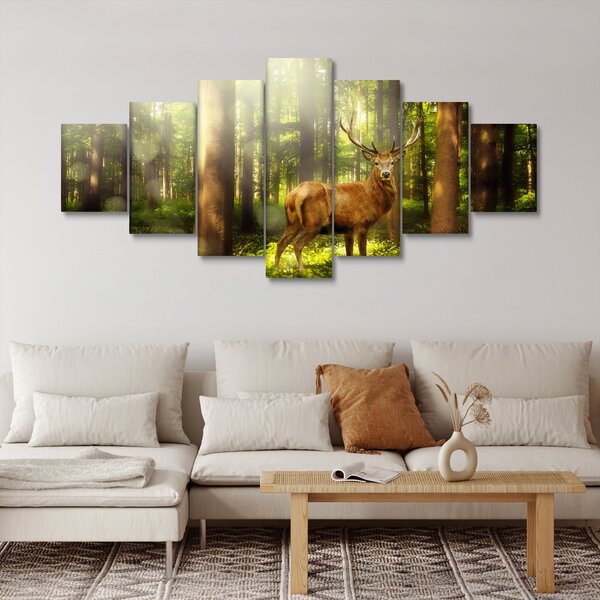 Obraz jelena v lese (210x100 cm)