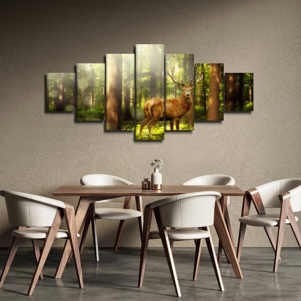 Obraz jelena v lese (210x100 cm)