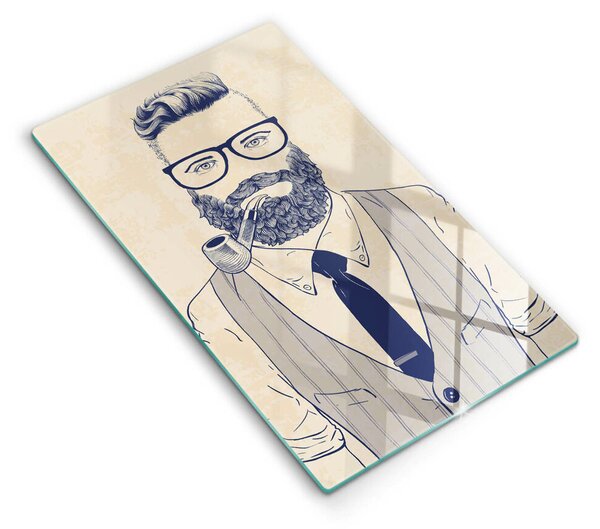 Skleněná krájecí deska Hipster muž