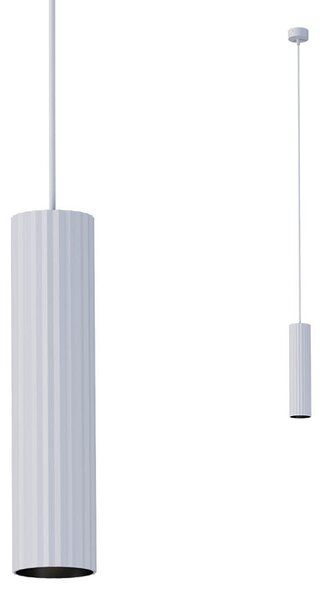 Redo 01-2560 Delphi, bílé závěsné svítidlo, 1x7W GU10, ø7cm, výška 30cm