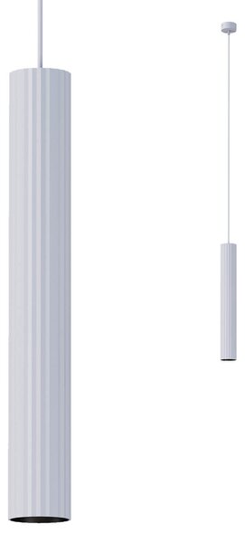 Redo 01-2562 Delphi, bílé závěsné svítidlo, 1x7W GU10, ø7cm, výška 50cm