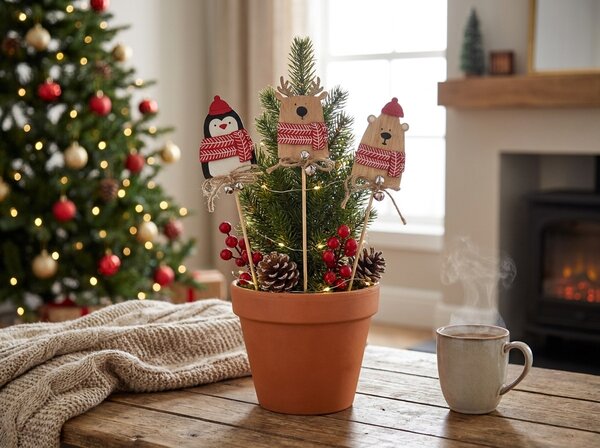 Vánoční zapichovací dekorace WINTER FRIENDS - různé varianty