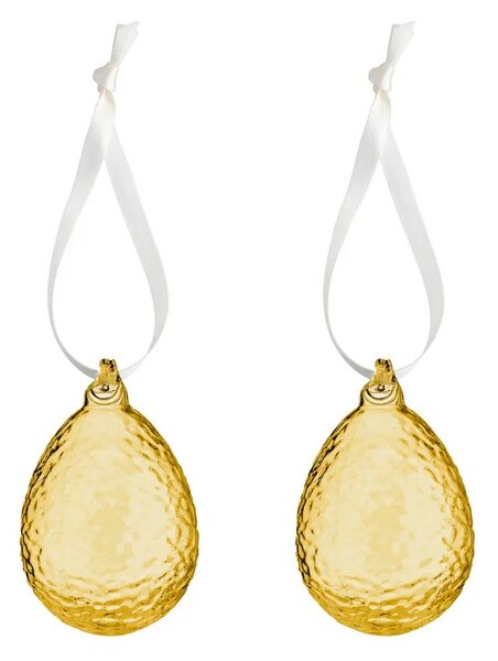 Skleněná velikonoční vajíčka Gry Honey - set 2 ks COOEE Design