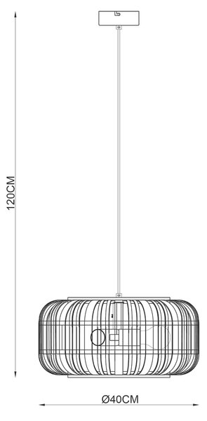 ZÁVĚSNÉ SVÍTIDLO, 40/120 cm Marama - Závěsná světla