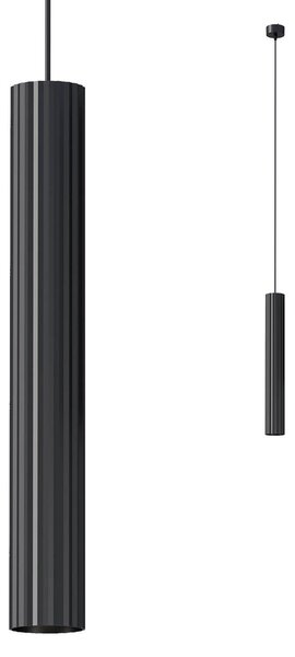 Redo 01-2563 Delphi, černé závěsné svítidlo, 1x7W GU10, ø7cm, výška 50cm