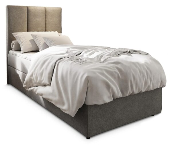 Čalouněná postel boxspring MERALIS 80x200 cm šedá Matrace: Matrace Bonell pružinová