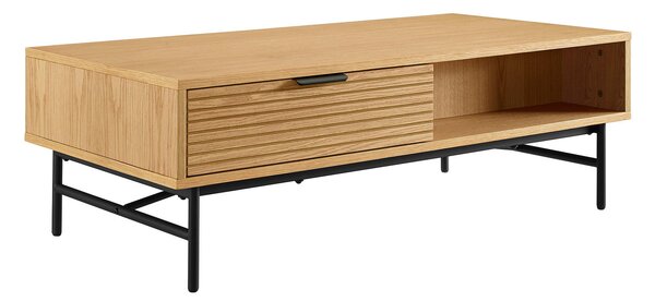 KONFERENČNÍ STOLEK, černá, barvy dubu, dřevo, kov, kompozitní dřevo, 120/60/40 cm Livetastic - Konferenční stolky, Online Only