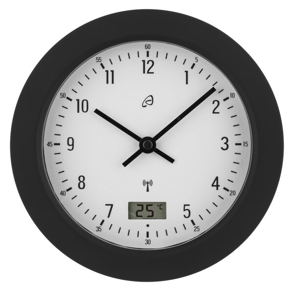 Auriol® Koupelnové hodiny řízené rádiovým signálem (černá) (100392901002)