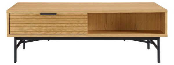 KONFERENČNÍ STOLEK, černá, barvy dubu, dřevo, kov, kompozitní dřevo, 120/60/40 cm Livetastic - Konferenční stolky, Online Only