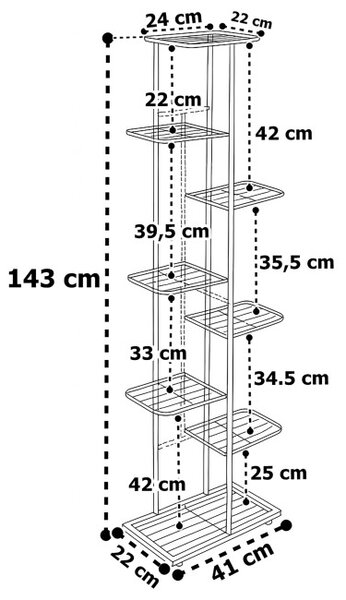 Stojan na květiny NEST černý