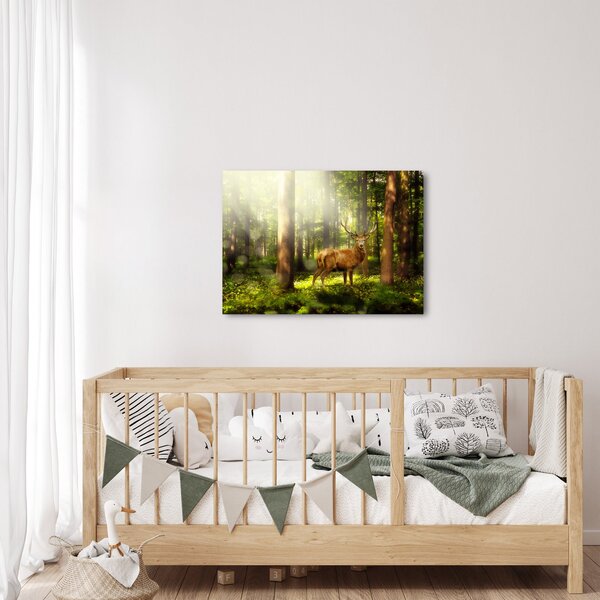 Obraz jelena v lese (70x50 cm)