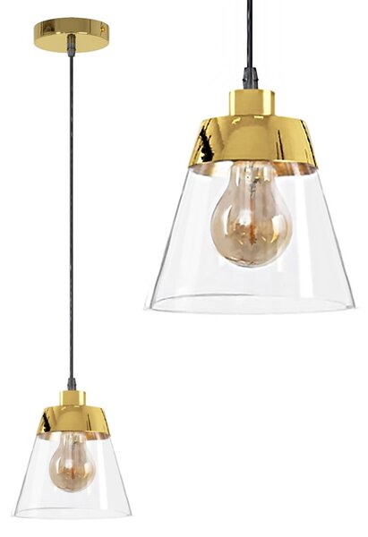 Toolight - Stropní svítidlo E27 60W APP895-1CP, zlatá, OSW-07022