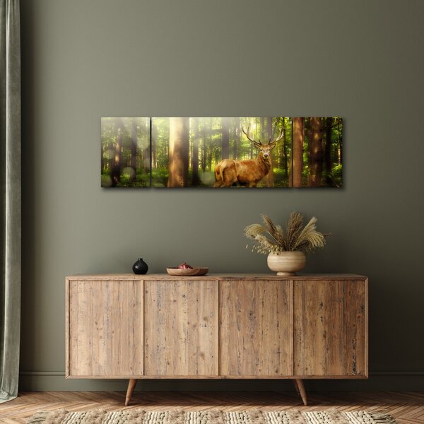 Obraz jelena v lese (170x50 cm)